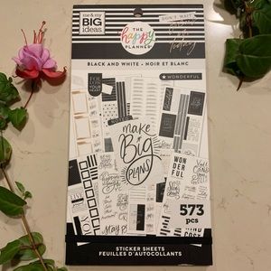 Black & White Sticker Book - Happy Planner - Slightly Used
